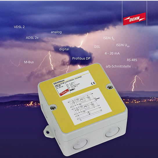 Dehn: Kompaktableiter Dehnbox für Bus­anwendungen und MSR-Technik.