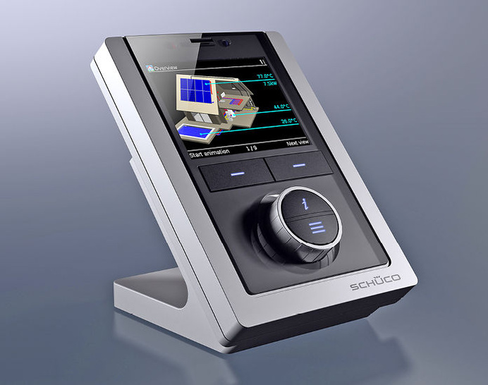 Schüco: ControlPanel ITE mit Standfuß.