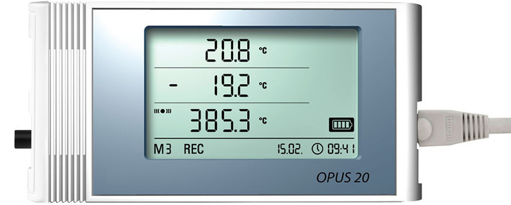 Dostmann: Datenlogger Opus 20E mit externen Eingängen.