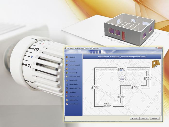 Hottgenroth / ETU Software: „SHK Heizung 3D“ mit grafischer Heizflächenauslegung.