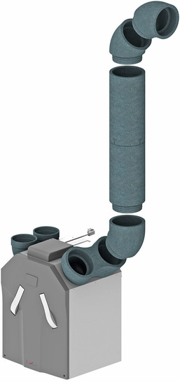 Anschluss-Rohrsystem Zehnder ComfoPipe Plus. - © Zehnder
 Anschluss-Rohrsystem Zehnder ComfoPipe Plus.