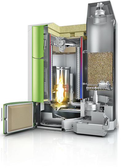 ÖkoFEN: Holzpellet-Heizkessel Pellematic Maxi.