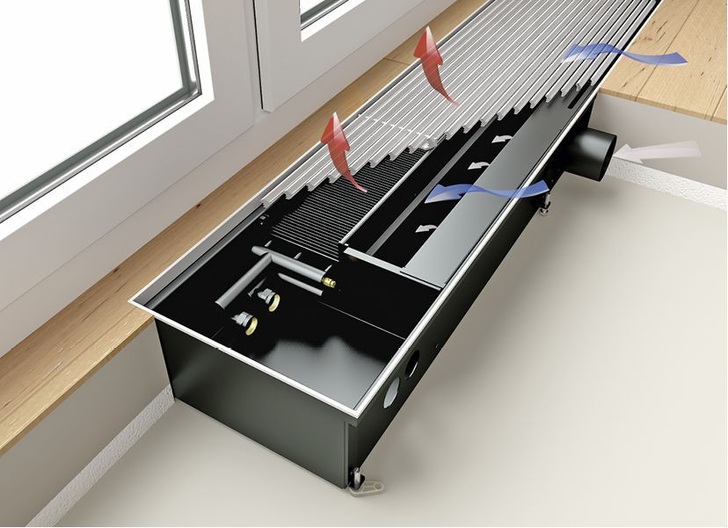 Arbonia: Unterflurkonvektor Ascotherm eco mit großer Gestaltungsfreiheit. - © Arbonia
 Arbonia: Unterflurkonvektor Ascotherm eco mit großer Gestaltungsfreiheit.