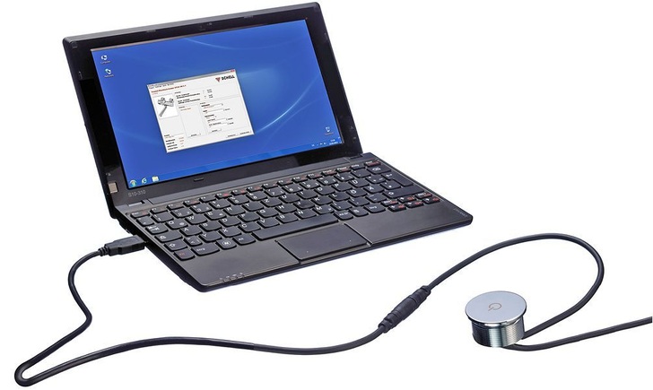 eSchell zum Parametrieren von Schell-Armaturen mit drucksensitiver CVD-Touch-Elektronik.