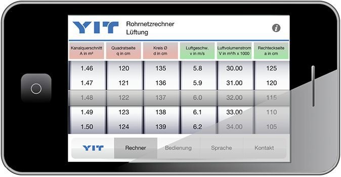 YIT-App RLT-Rechner.
