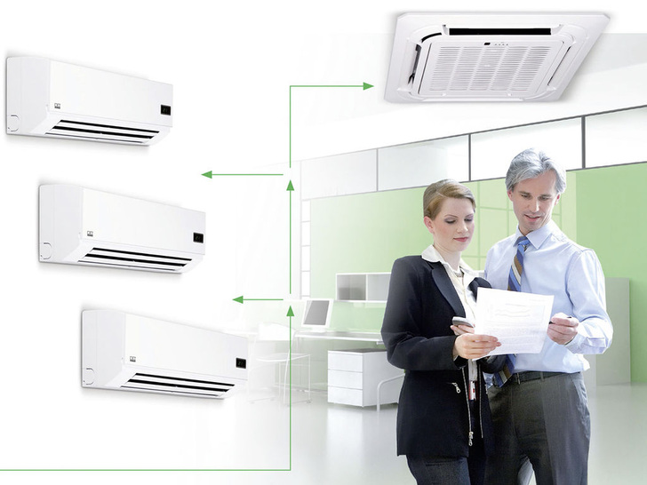 Remko: VRF-Multi-Klimasysteme für bis zu 16 Innengeräte und bis zu 40 kW Kühlleistung.