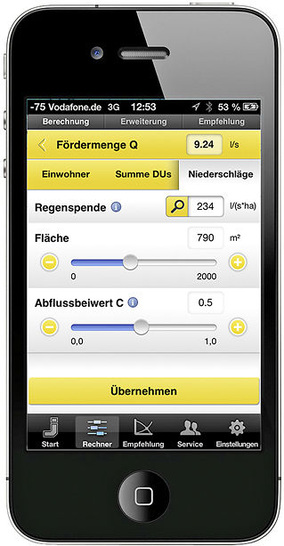 Jung Pumpen: Die App PumpSizer kann die maximal zu erwartende Regenspende ­deutschlandweit ermitteln. - © Jung Pumpen
