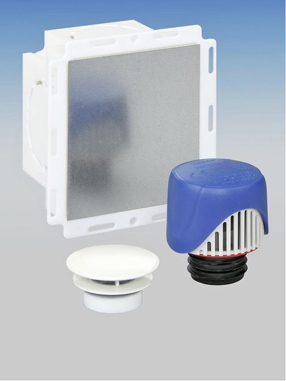 Abu-plast: Wandeinbaukästen mit ventilair-Rohrbelüfter.