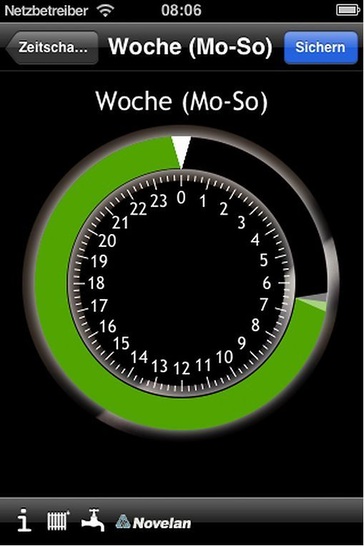 Novelan-App zur Wärmepumpensteuerung.