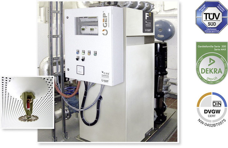 GEP IndustrieSysteme: Für Sprinkleranlagen zertifiziert TrinkwasserTrennstation. - © GEP IndustrieSysteme
