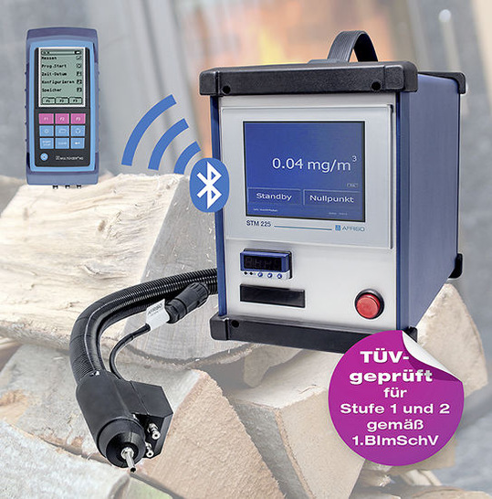 Afriso-Euro-Index: Staubmessgerät STM 225 zur Feinstaubmessung an Feststofffeuerungsanlagen.