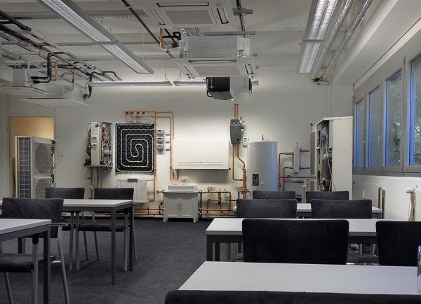 Blick in das Panasonic-Schulungscenter in Wiesbaden.