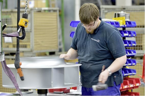 Ventilatorenfertigung bei Ziehl-Abegg.