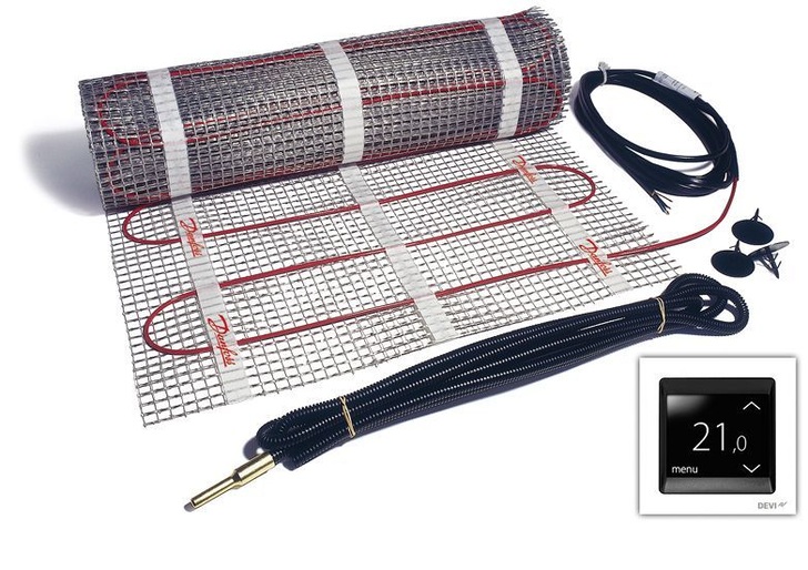 Danfoss: Selbstklebende Efti-Zweileiter-Heizmatte.
