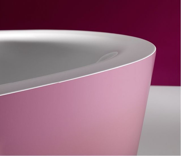 Bette: Home Oval Silhouette in der Ausführung Bicolour Weiß/Violett.