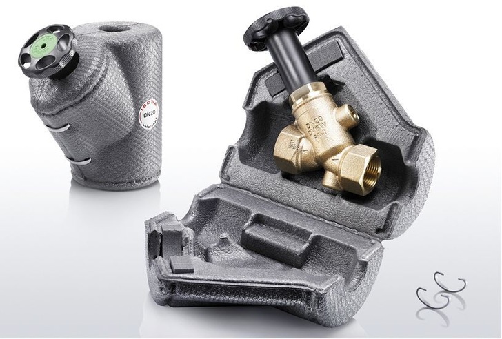 Isowa: Dämmschale für Schrägsitz- und KFR-Armaturen. - © Isowa
 Isowa: Dämmschale für Schrägsitz- und KFR-Armaturen.