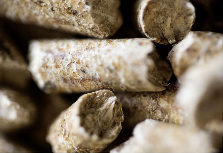 Abb. 1 Holzpellets. Die Technik rund um den Brennstoff aus nachwachsenden Rohstoffen und der Markt­erfolg haben sich schneller als die Kenntnisse über die „Pellet-Chemie“ entwickelt. Inzwischen ist ­bekannt, dass schon bei der Herstellung viele Möglichkeiten existieren, gasförmige Emissionen aus ­Holzpellets zu vermindern.