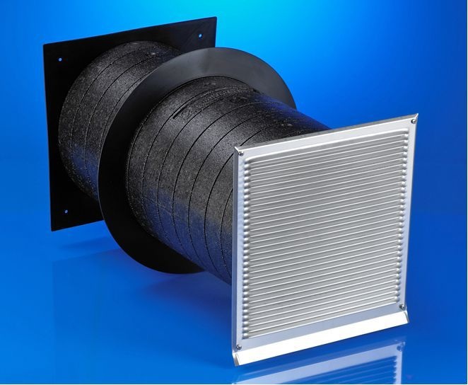 Westaflex: Anpassbare Wanddurchführung für ­Außen- bzw. Fortluft­öffnungen.