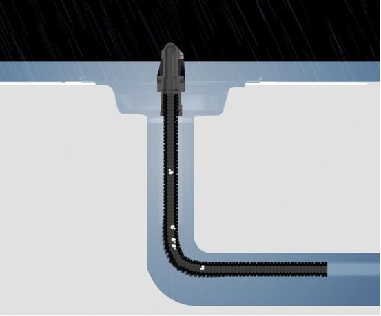 Geberit: Pluvia-Ablauf mit Schallreduktionsset. - © Geberit
 Geberit: Pluvia-Ablauf mit Schallreduktionsset.