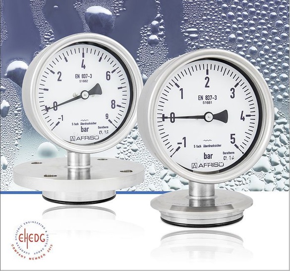 Afriso-Euro-Index: Plattenfeder-Edelstahlmanometer PF100CP und PF160CP.