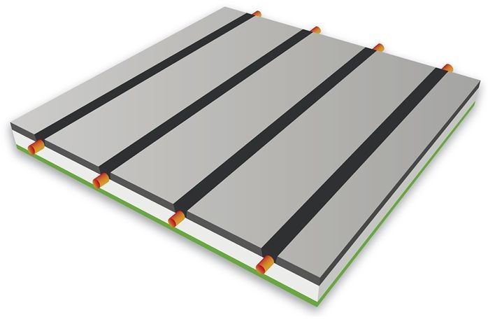 F. C. Nüdling: Aufbau des FußbodenHeiz- und Kühlsystems MeaTherm.