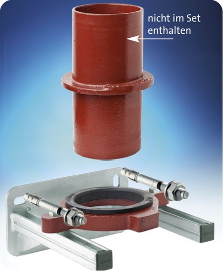 Saint-Gobain HES: PAM-Global S-Fallrohr Fertigkonsolen-Set.