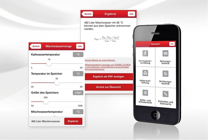 Stiebel Eltron: Formel-App. - © Stiebel Eltron
