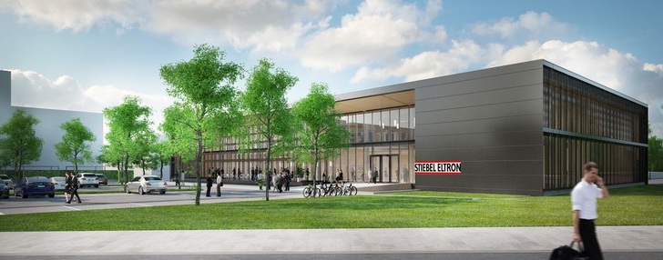 So wird das neue Schulungs- und Kommunikationszentrum von Stiebel Eltron in Holzminden nach seiner Fertigstellung aussehen.