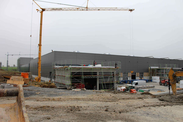 Baustelle des neuen ebm-papst-Produktionswerks in Mulfingen-Hollenbach. (Quelle: ebm-papst)