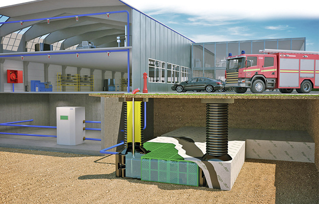 
Fränkische: Löschwasserbevorratung mit RigoCollect. 
