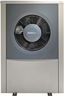 
Buderus: Außenmodul der Luft/Wasser-Wärmepumpe Logatherm WPL AR. 
