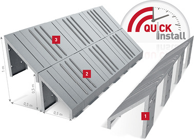 
Windhager: Schnellbausatz für Pellet-Lagerräume. 

