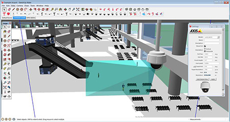 <p>
Axis: Kamera-Erweiterung für die 3D-CAD-Software SketchUp. 
</p> - © Bild: Axis

