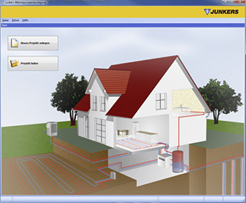 
Junkers: Software zur Wärmepumpenauslegung. 

