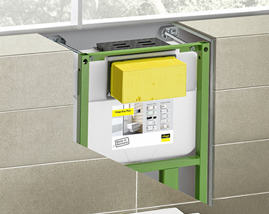 



Beim Viega-Spülkasten mit niedriger Bauhöhe kann eine Auslösung von vorn oder von oben realisiert werden. 
