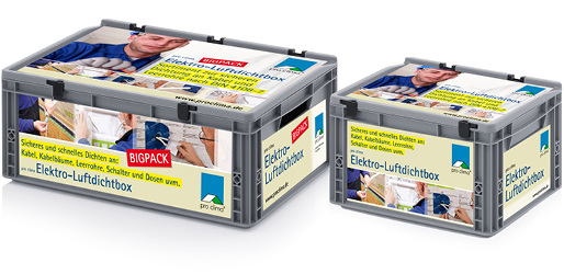 <p>
pro clima: Elektro-Luftdichtbox in zwei Größen. 
</p>
<p>
</p> - © Bild: pro clima
 
pro clima: Elektro-Luftdichtbox in zwei Größen.