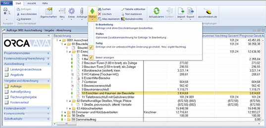 <p>
Status-Kennzeichnungen in Orca AVA. 
</p>
<p>
</p> - © Bild: Orca
 
Status-Kennzeichnungen in Orca AVA.
