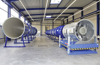 <p>
</p>
<p>
Systemair: Rohrprüfstände im Forschungs- und Entwicklungszentrum in Windischbuch. 
</p> - © Bild: Systemair
 
Systemair: Rohrprüfstände im Forschungs- und Entwicklungszentrum in Windischbuch.