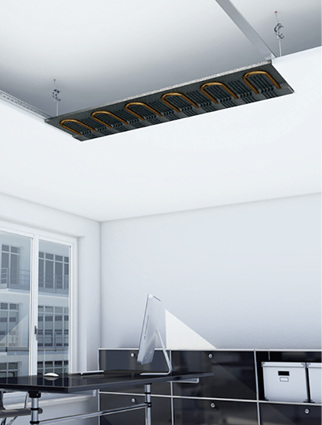 
SGL Lindner: Fugenlose Klimadecke mit Ecophit-Seamless-A-Elementen. 



