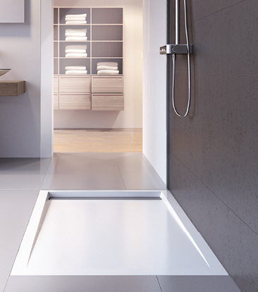 <p>
</p>
<p>
HSK: Acryl-Duschwanne mit schmaler Ablaufrinne. 
</p> - © Bild: HSK
 
HSK: Acryl-Duschwanne mit schmaler Ablaufrinne.