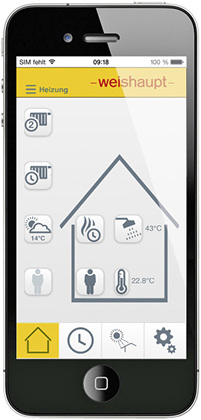 



App „Weishaupt Heizungssteuerung“. 
