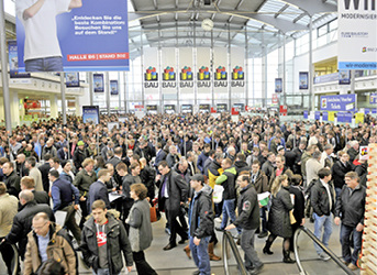 



Besucherandrang auf der BAU 2015. 
