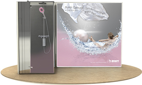 



Produktdisplay für die Perlwasser-Beratungscenter. 
