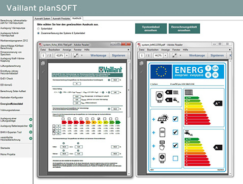 <p>
</p>

<p>
Vaillant: plansoft-Modul für das ErP-Energieeffizienzlabel. 
</p> - © Bild: Vaillant

