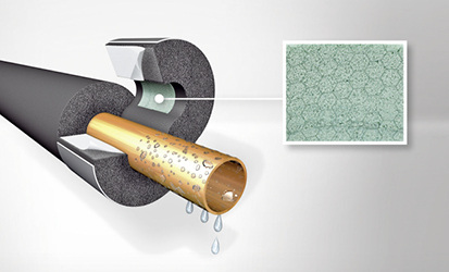 <p>
Armacell: Armafix-Rohrträger mit PET-Kern. 
</p>
<p>
</p> - © Bild: Armacell
 
Armacell: Armafix-Rohrträger mit PET-Kern.