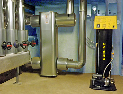 



Sunline: SDE-Gerät zur Druckhaltung, Entgasung und Nachspeisung. 
