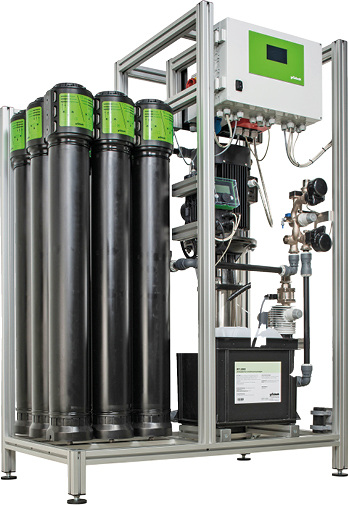 <p>
Grünbeck: Umkehrosmoseanlage Geno-Osmo-X. 
</p> - © Bild: Grünbeck
 
Grünbeck: Umkehrosmoseanlage Geno-Osmo-X.