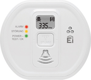 <p>
</p>

<p>
Ei Electronics: CO-Warnmelder EI208 mit Display. 
</p> - © Ei Electronics

