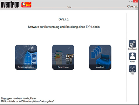 



Oventrop: ErP-Software OVe.r.p. 
