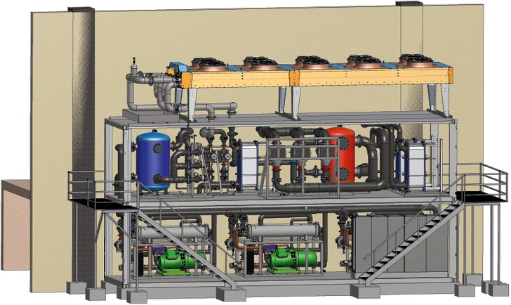 <p>
</p>

<p>
<span class="GVAbbildungszahl">1</span>
 Außen aufgestellte Energierecycling-Anlage bei der Audi AG in Brüssel für die KTL-Beschichtung von Automobil-Karosserien. 
</p> - © Simaka

